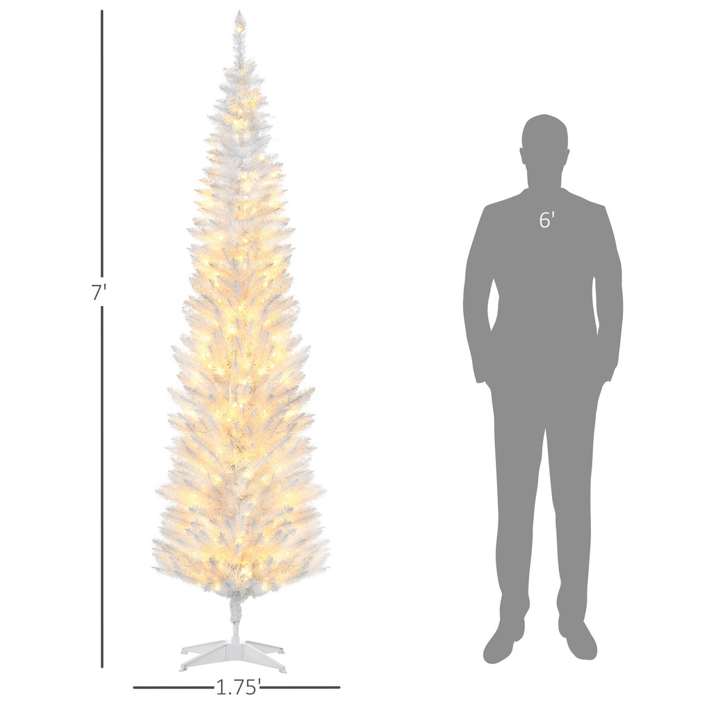 Pre-lit white pencil Christmas tree, 7 ft, image 3 of 3