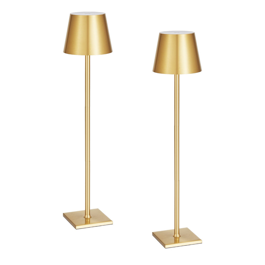 Pair of gold cordless table lamps, image 1 of 3