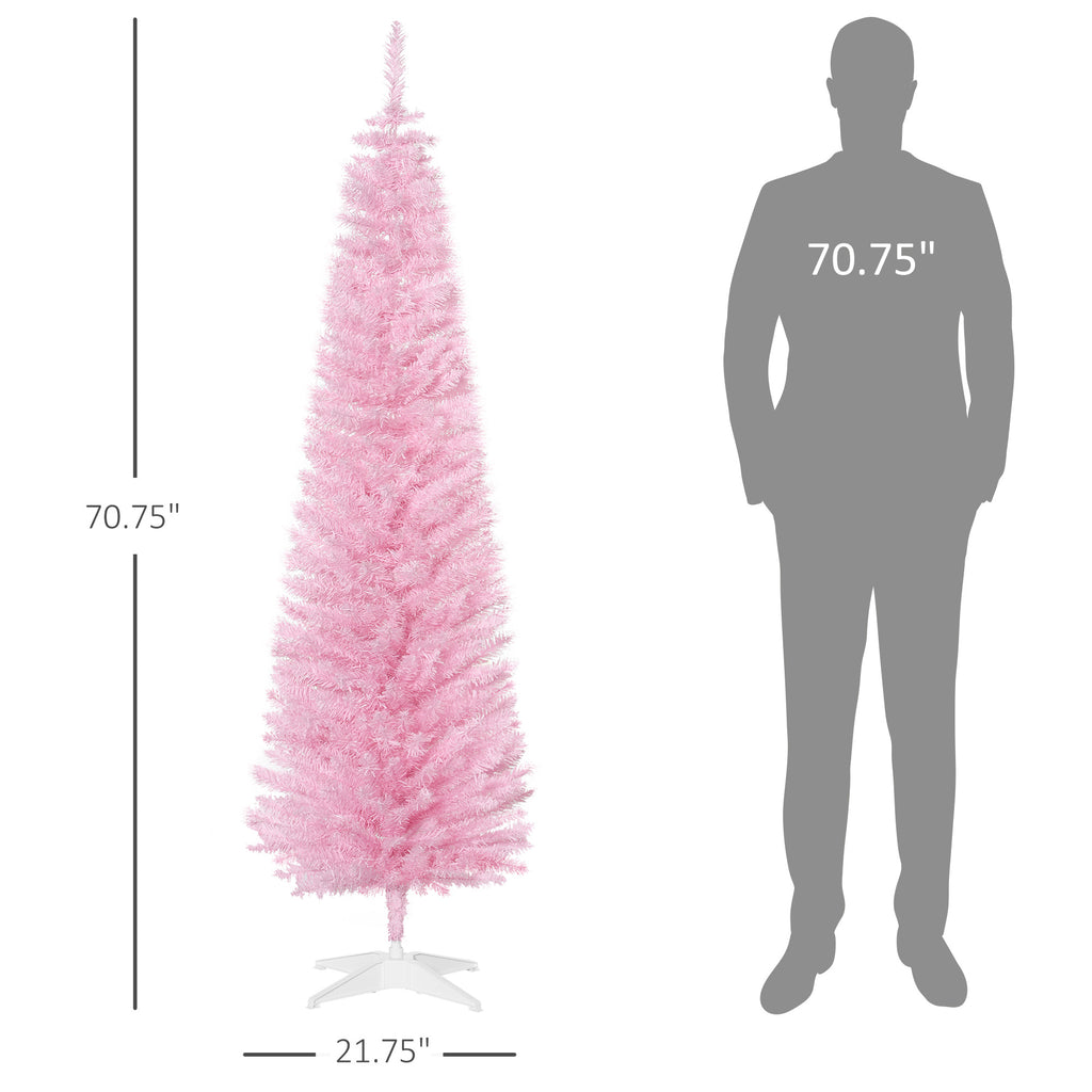 Slim pink pencil Christmas tree, 6 ft, image 5 of 5