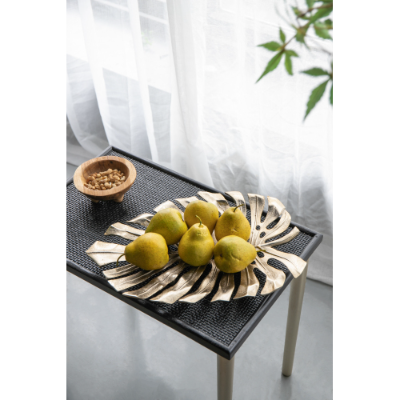 Gold aluminum monstera leaf wall decor, image 5 of 6
