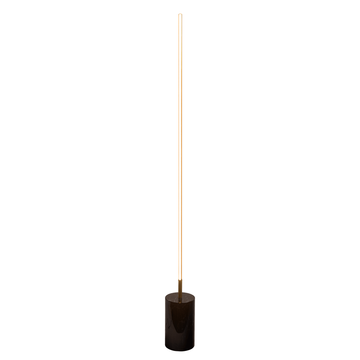 Brass LED light bar floor lamp in a living room corner, image 3 of 4