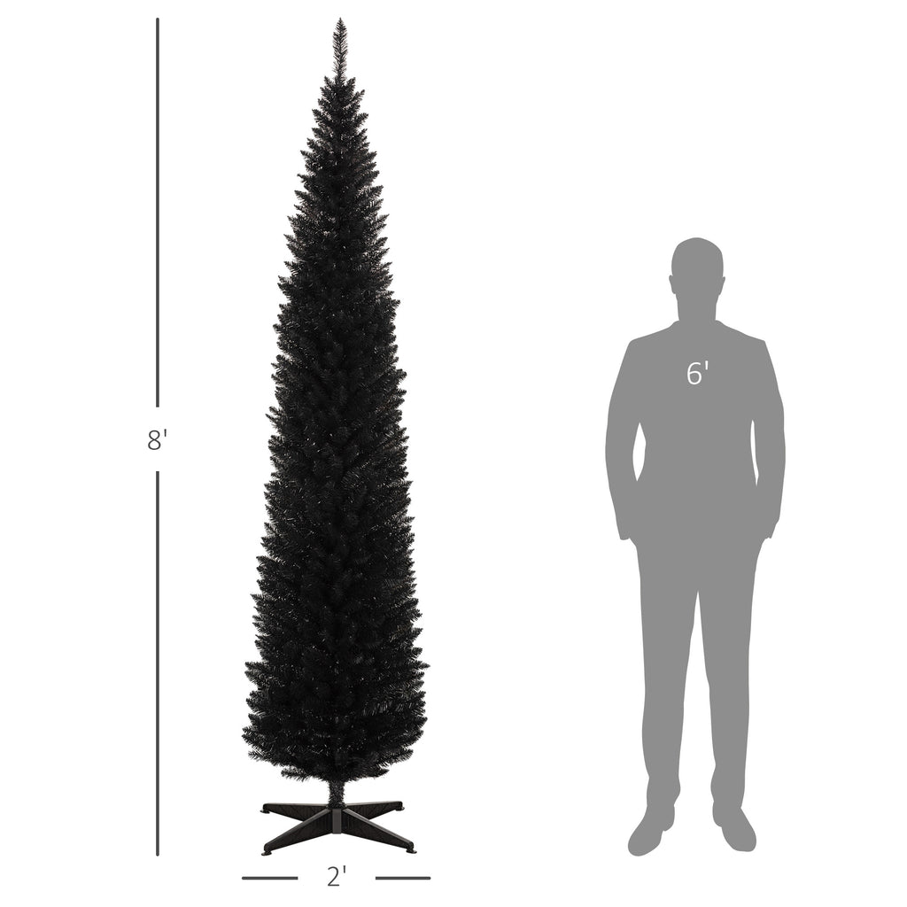 Slim black pencil Christmas tree, 8 ft, image 4 of 4