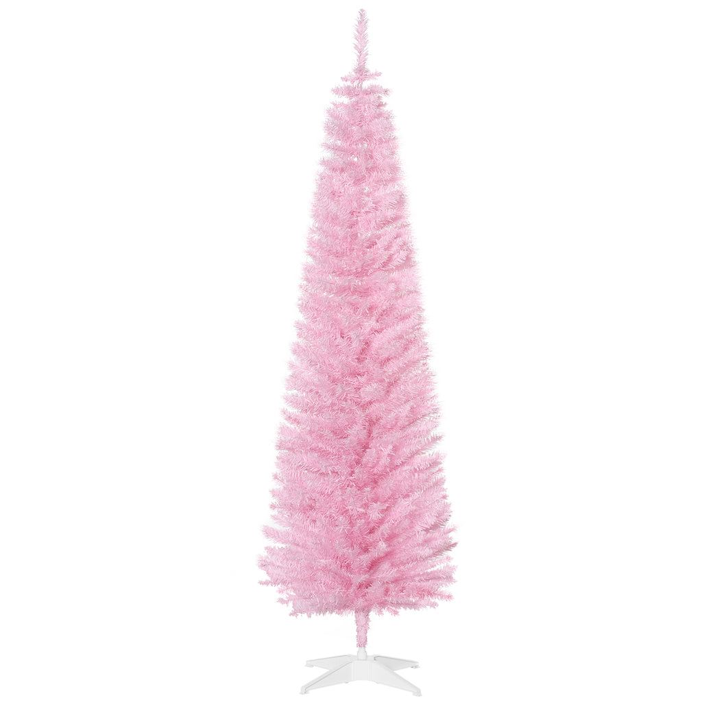 Slim pink pencil Christmas tree, 6 ft, image 1 of 5