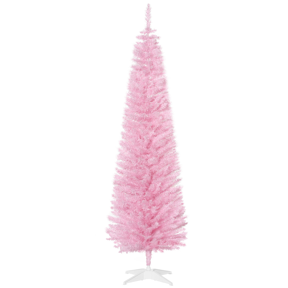 Slim pink pencil Christmas tree, 6 ft, image 1 of 5