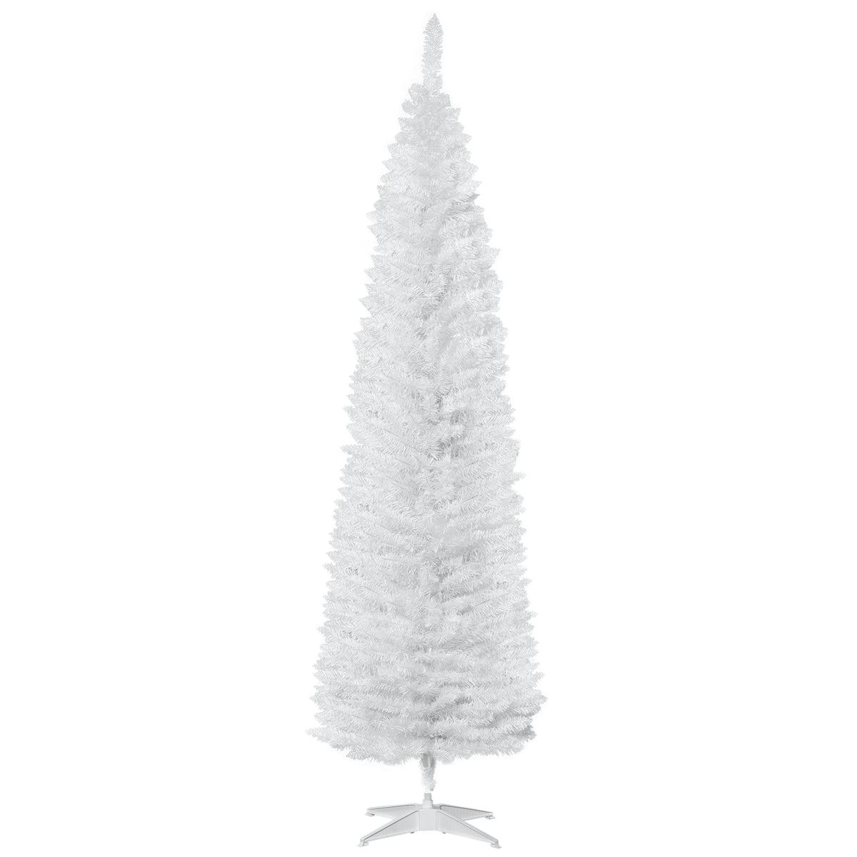 Slim white pencil Christmas tree, 7 ft, image 1 of 4