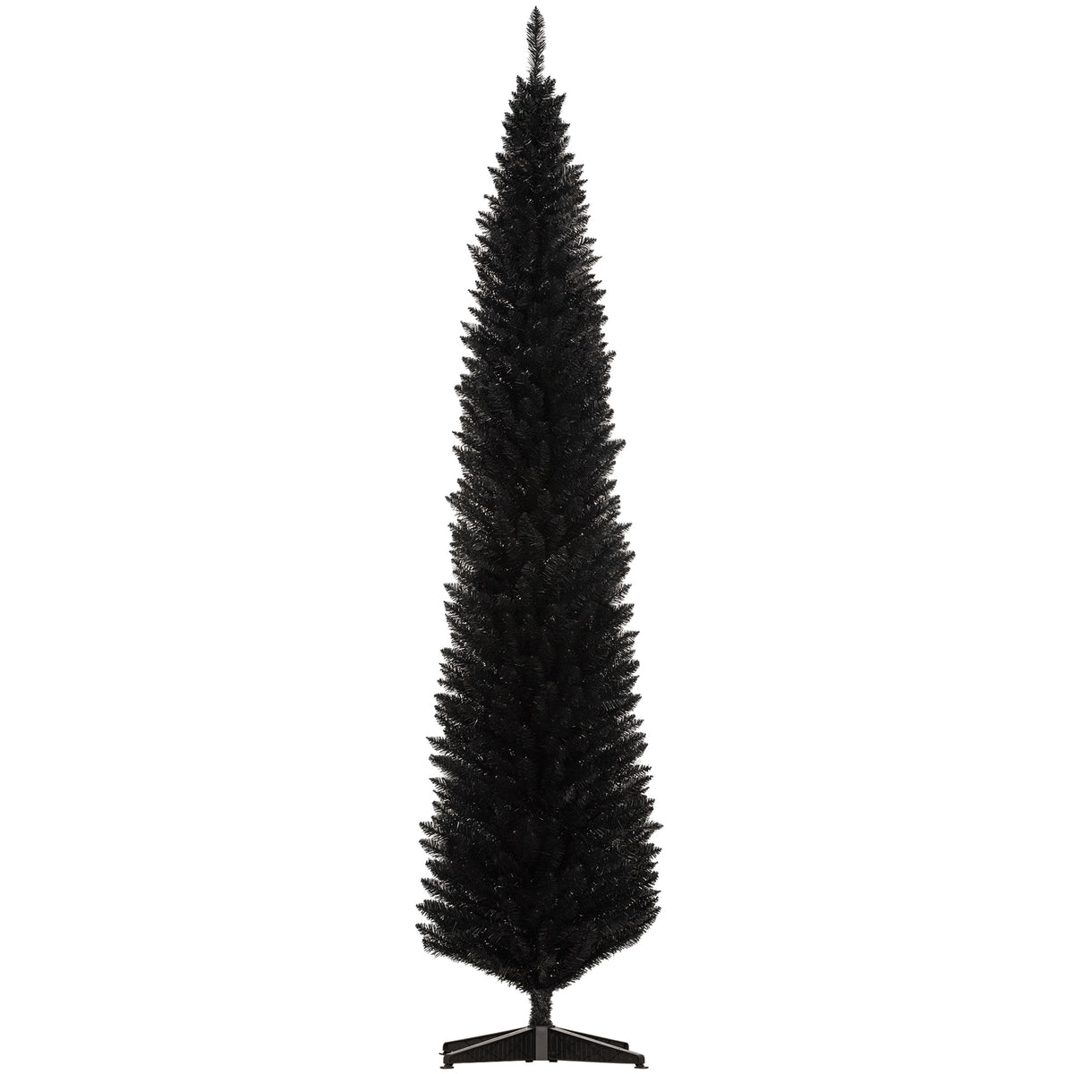 Slim black pencil Christmas tree, 8 ft, image 1 of 4