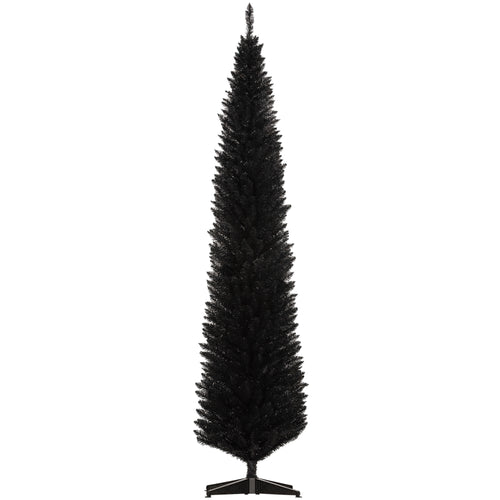 Slim black pencil Christmas tree, 8 ft, image 1 of 4
