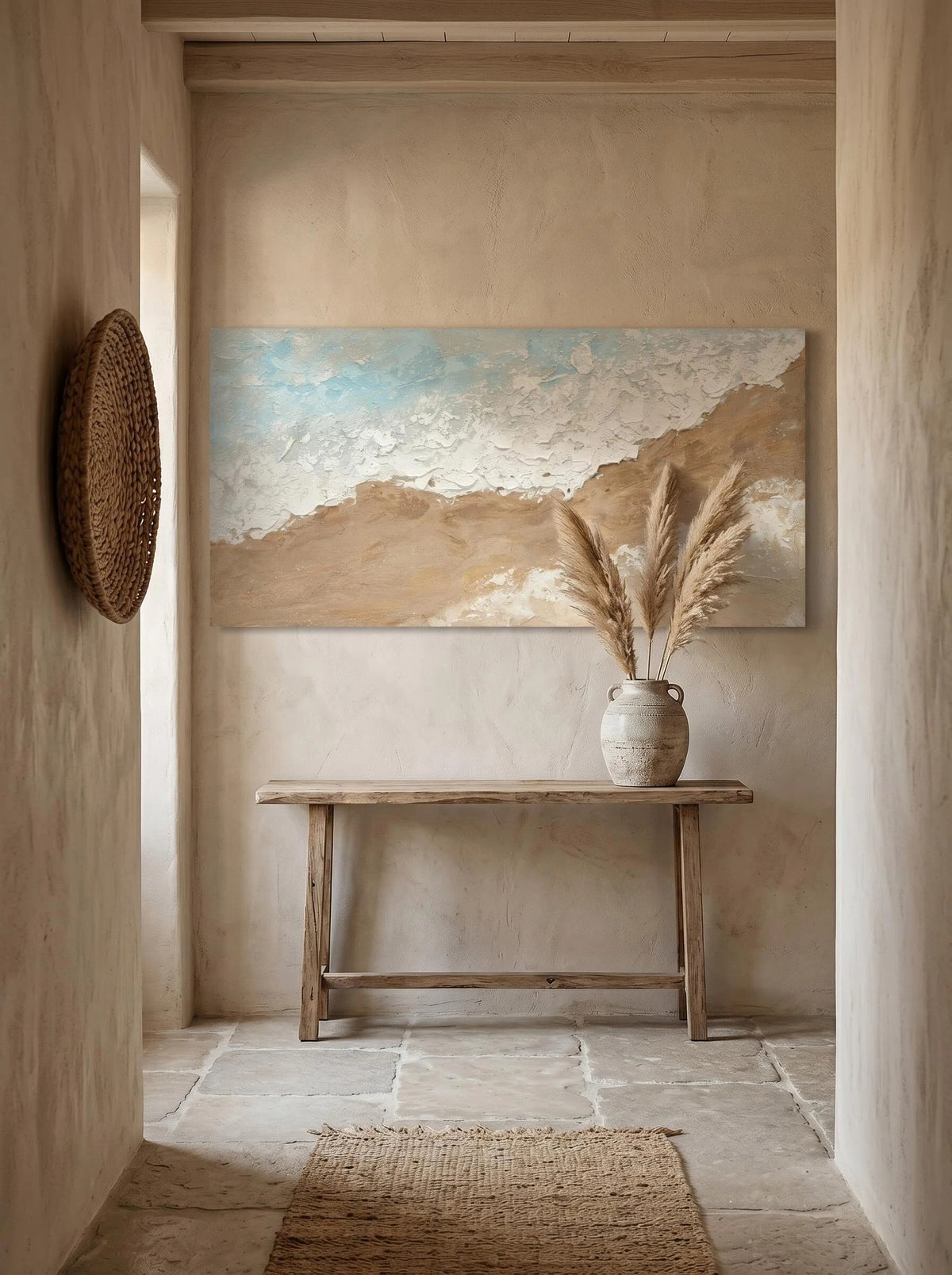 Textured beach canvas wall art, 24 x 48 in, image 3 of 5