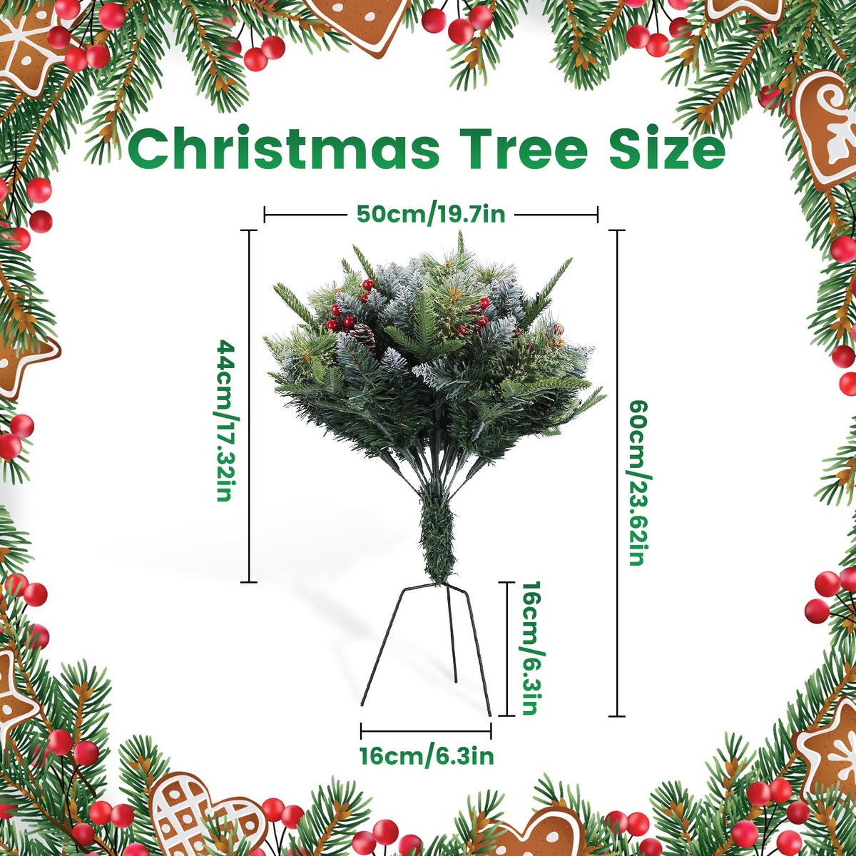 Two lighted Christmas urn fillers with pine cones, image 4 of 4