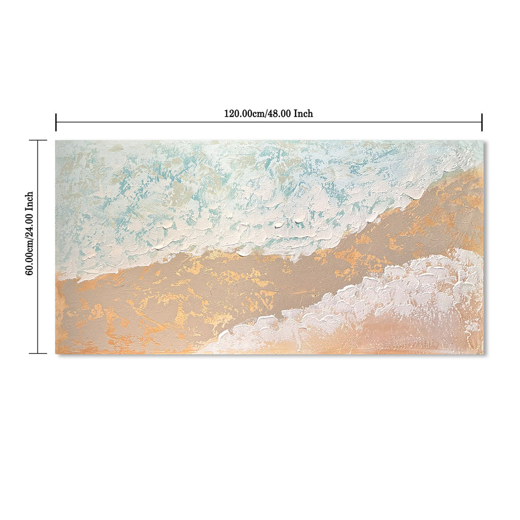 Textured beach canvas wall art, 24 x 48 in, image 5 of 5