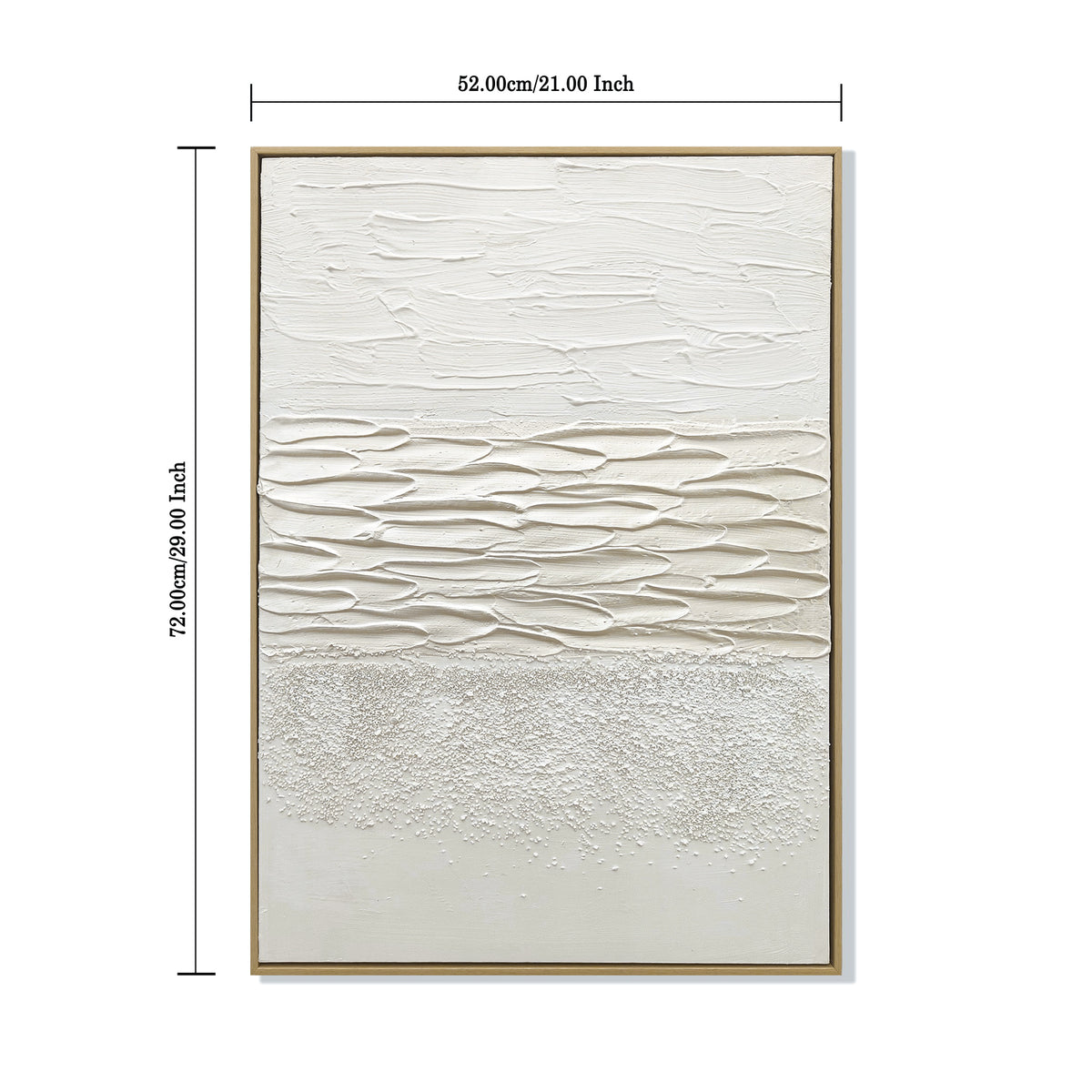 Set of 2 framed white abstract textured canvas panels, image 4 of 5