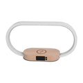 Bedside touch table lamp with clock and wireless charging, image 1 of 8