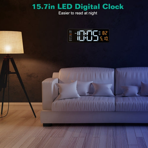 15.7 in LED digital wall clock with remote, image 5 of 7