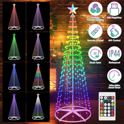 LED cone Christmas tree light with app control, image 2 of 10
