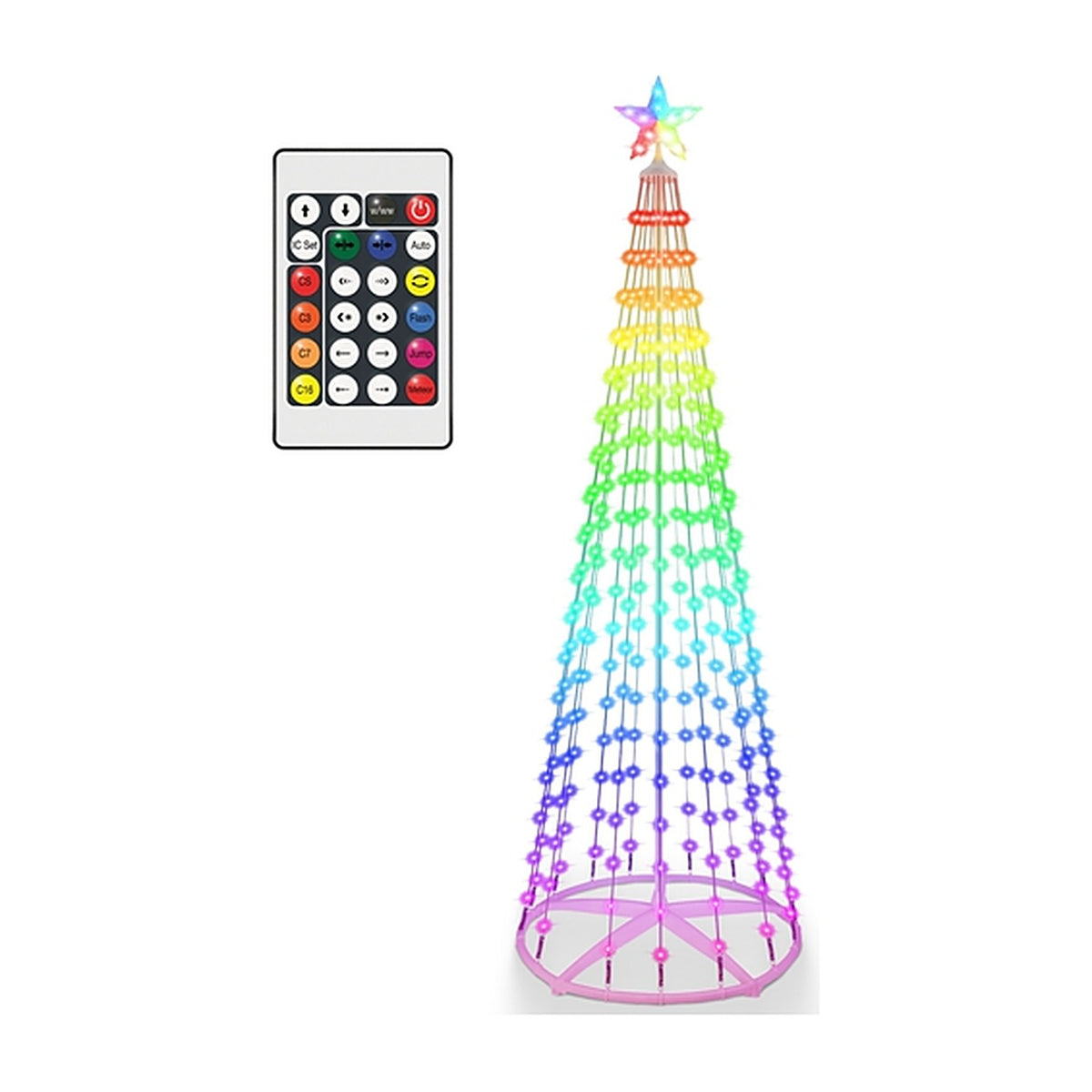 LED cone Christmas tree light with app control, image 1 of 10