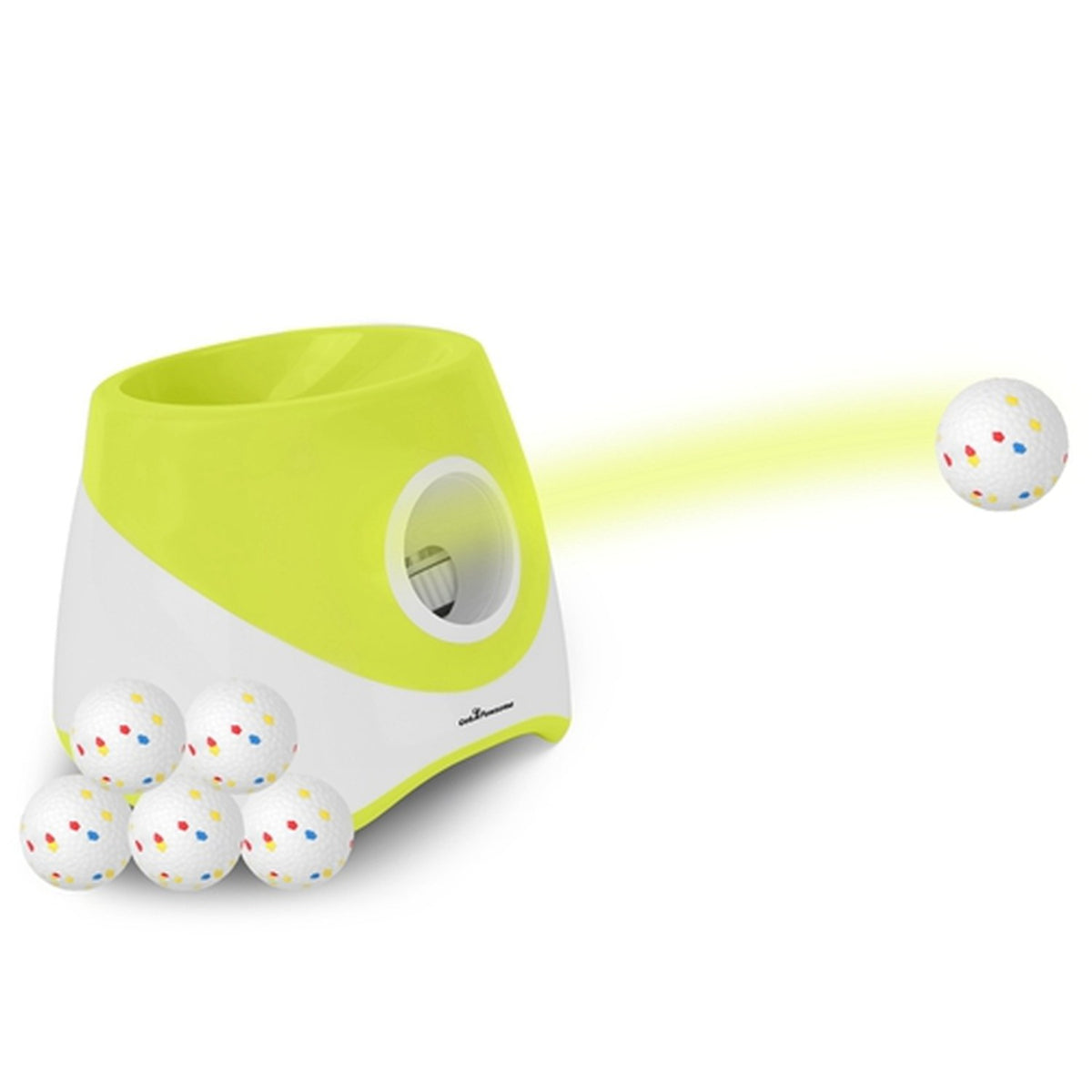 green automatic dog ball launcher with 6 balls, image 2 of 10