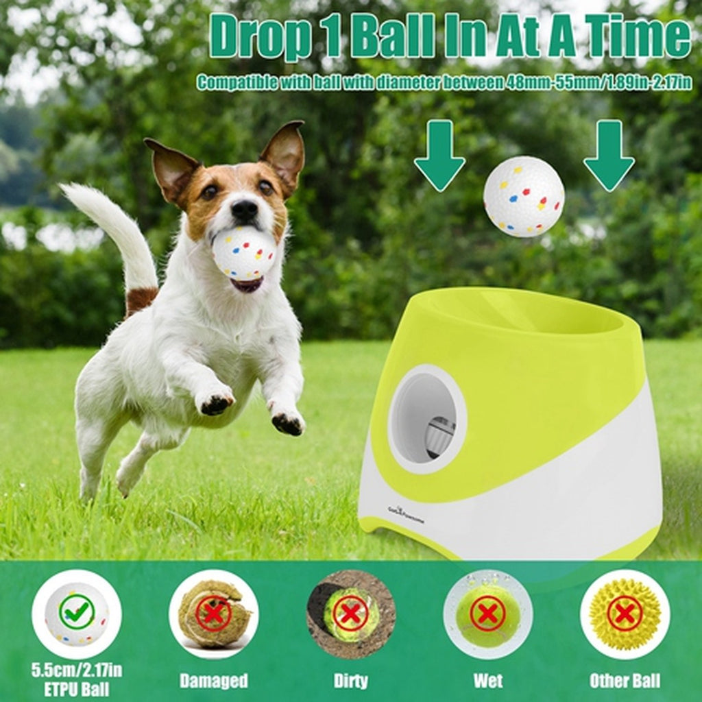 green automatic dog ball launcher with 6 balls, image 9 of 10