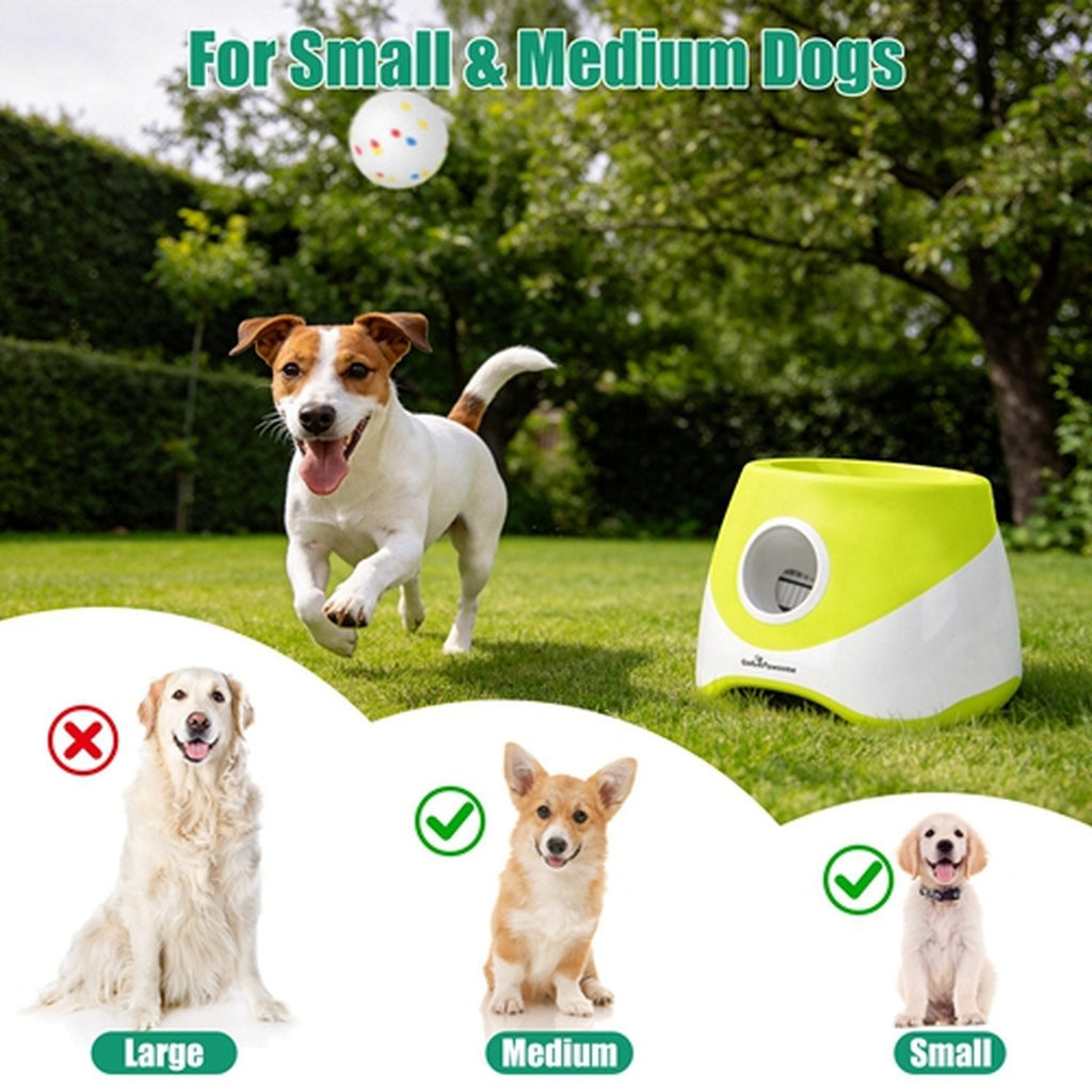 green automatic dog ball launcher with 6 balls, image 10 of 10