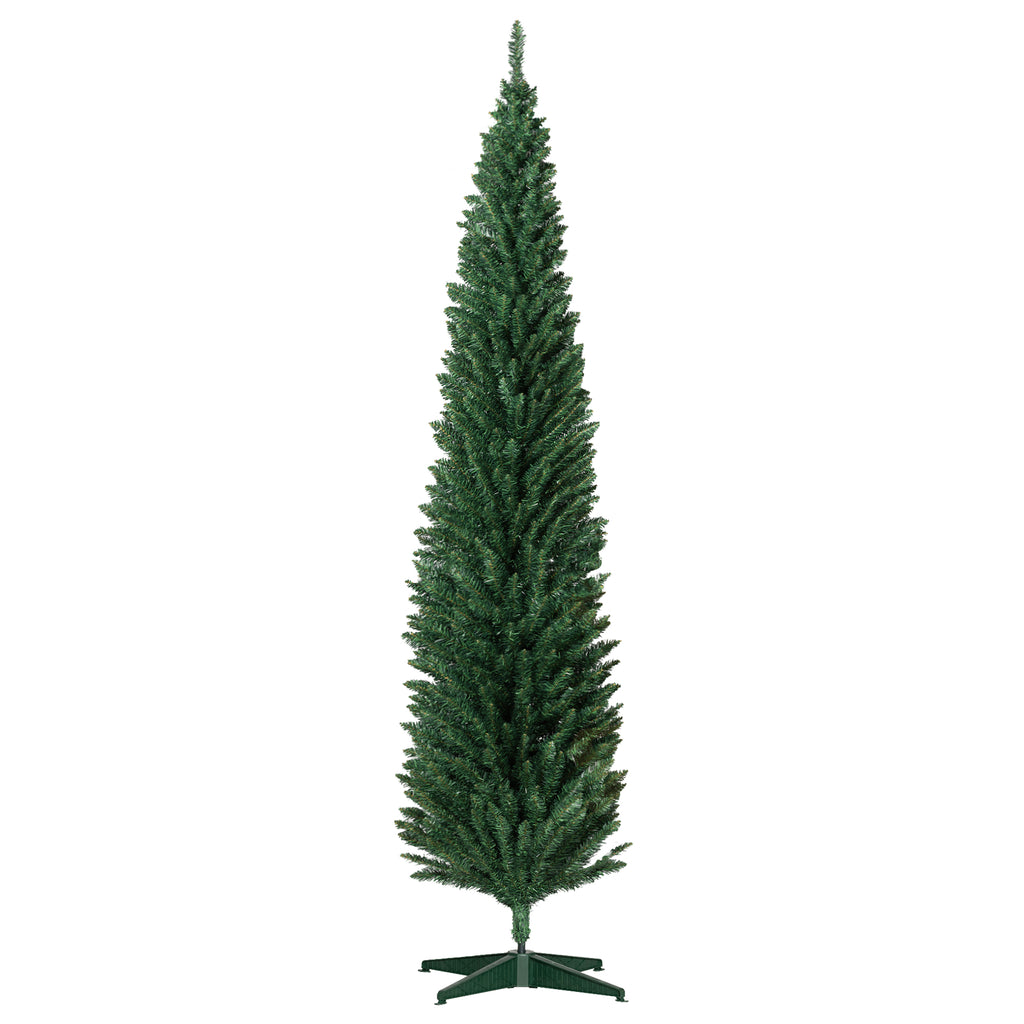 Slim green pencil Christmas tree, 8 ft, image 1 of 4