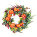 Autumn wreath with pumpkins, berries and leaves, image 1 of 4