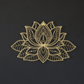 Gold lotus mandala metal wall art, image 1 of 4