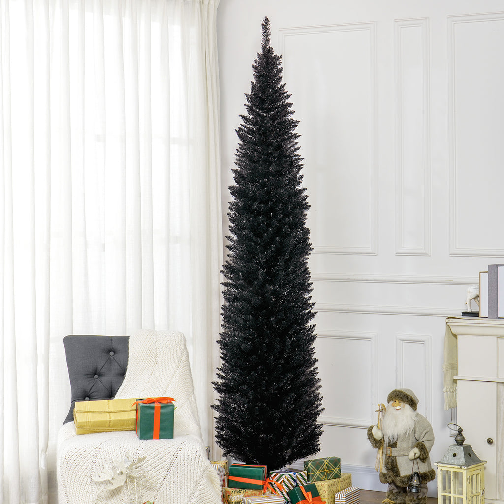 Slim black pencil Christmas tree, 8 ft, image 2 of 4