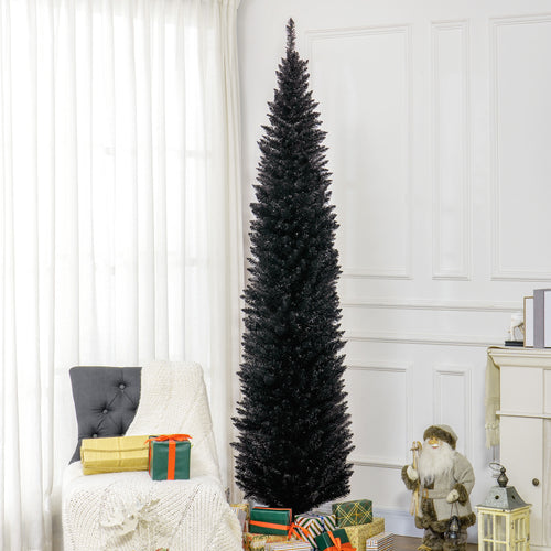 Slim black pencil Christmas tree, 8 ft, image 2 of 4