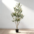 Artificial olive tree, 5 ft, in a black pot