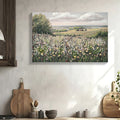 Wildflower meadow framed canvas wall art, image 1 of 4