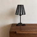 Geometric Metal Table Lamp, Black, 16 in in a real room
